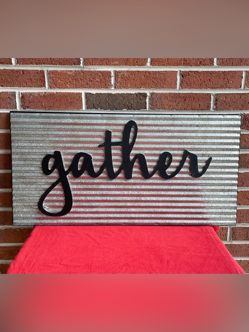 Hobby Lobby - “Gather” Corrugated Metal Wall Sign